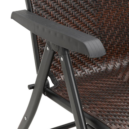Klappstühle, 2 Stück, braunes Polyrattan