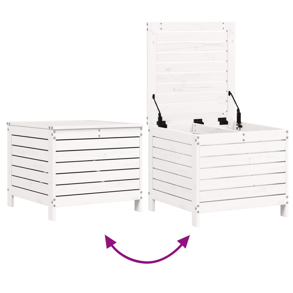 5-piece garden sofa set white solid pine