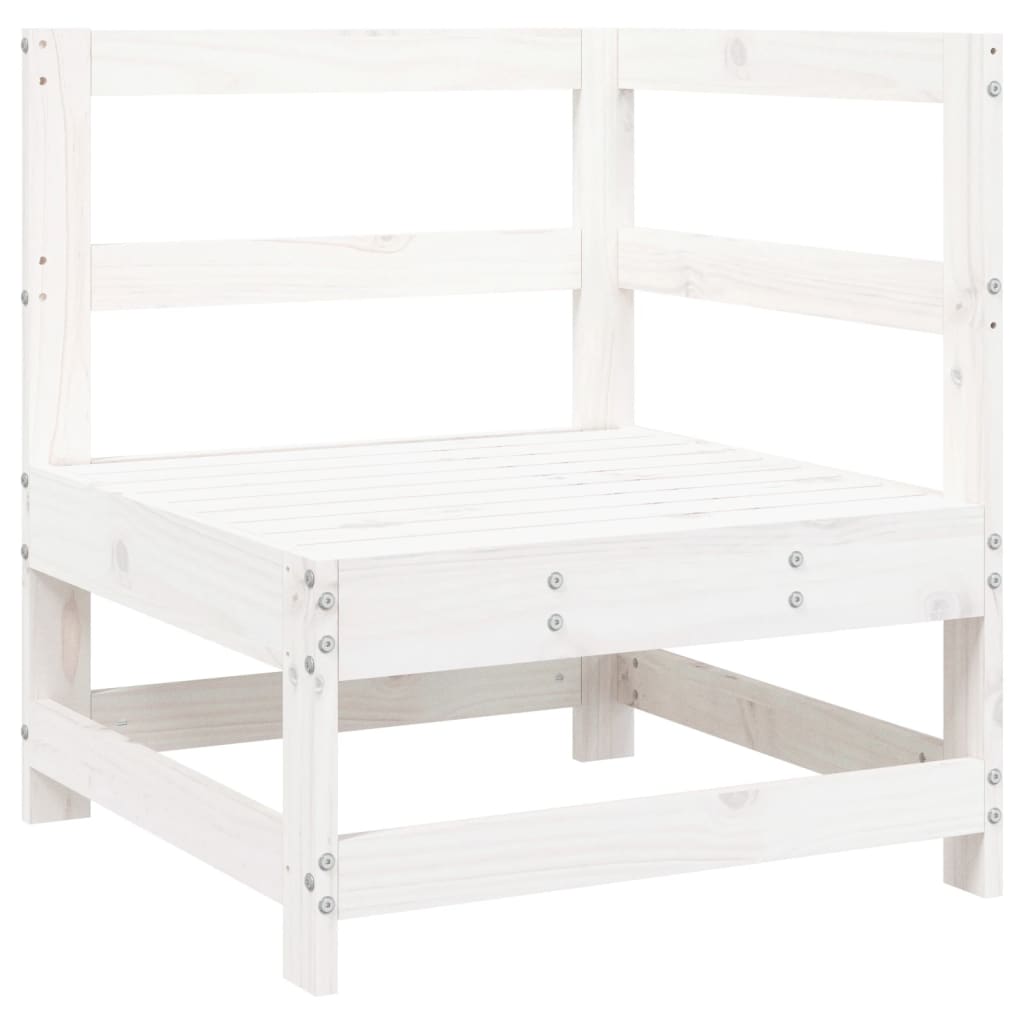 5-piece garden sofa set white solid pine