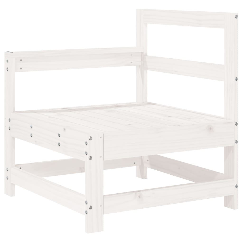 5-piece garden sofa set white solid pine