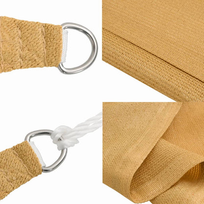 Sonnensegel 160 g/m² Rechteckig Sandfarbe 2,5x3 m HDPE
