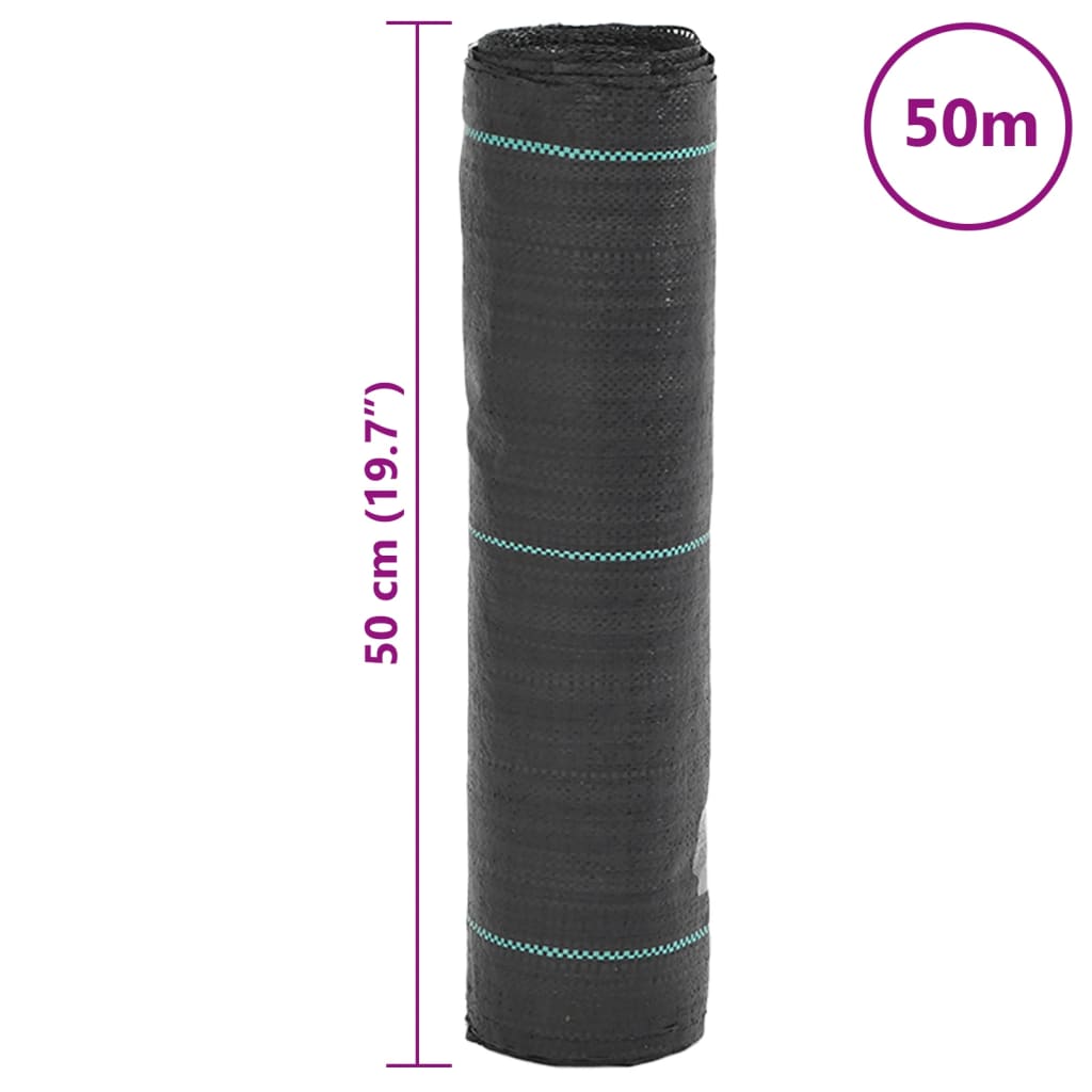 Unkrautmembran Schwarz 0,5x50 m PP