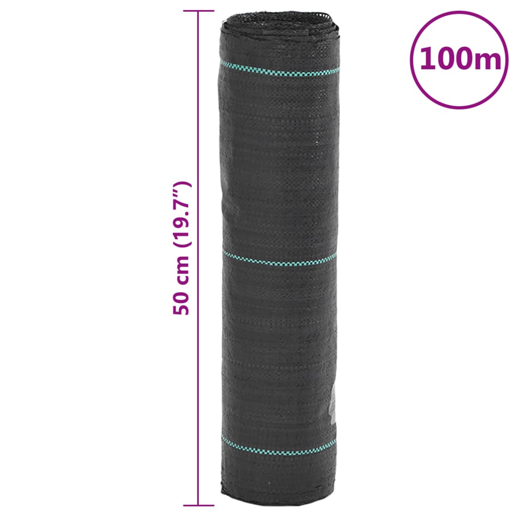 Unkrautmembran Schwarz 0,5x100 m PP