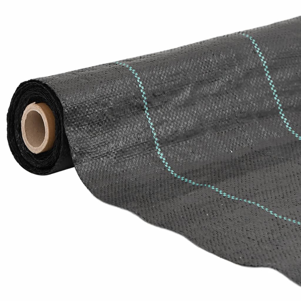 Toile anti-mauvaises herbes noire 2x50 m PP