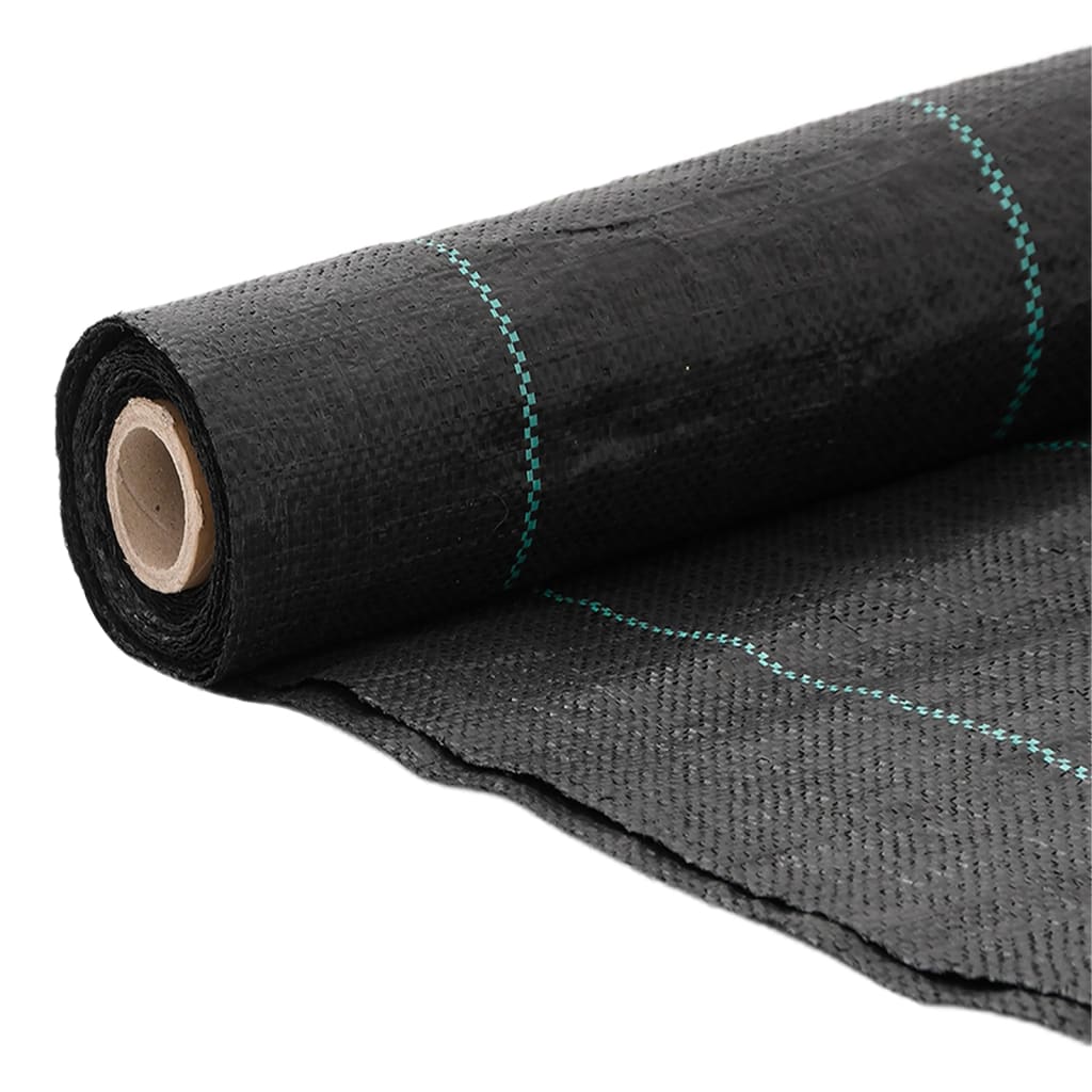 Toile anti-mauvaises herbes noire 2x50 m PP