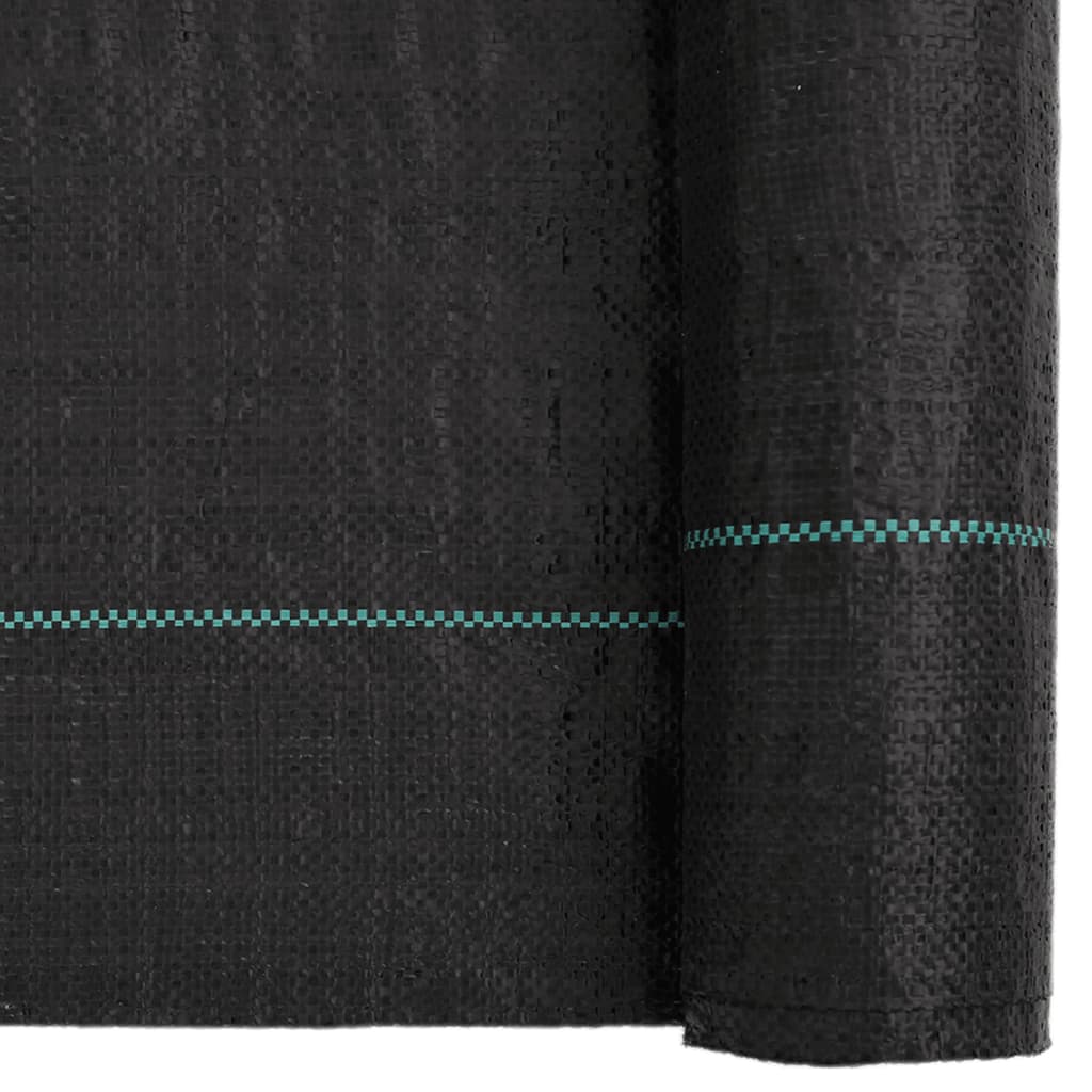 Toile anti-mauvaises herbes noire 2x50 m PP