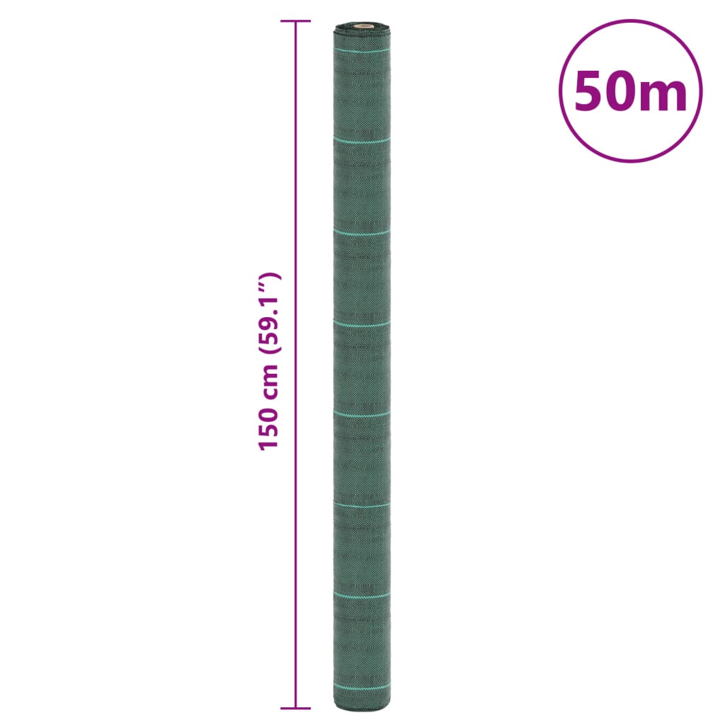 Unkrautvlies Grün 1,5x50 m PP