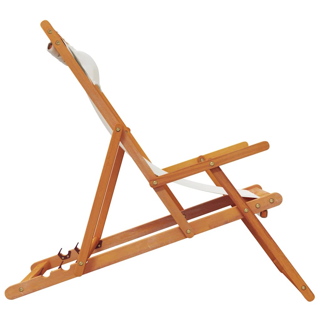 Klappstühle, 2 Stück, cremefarbener Stoff