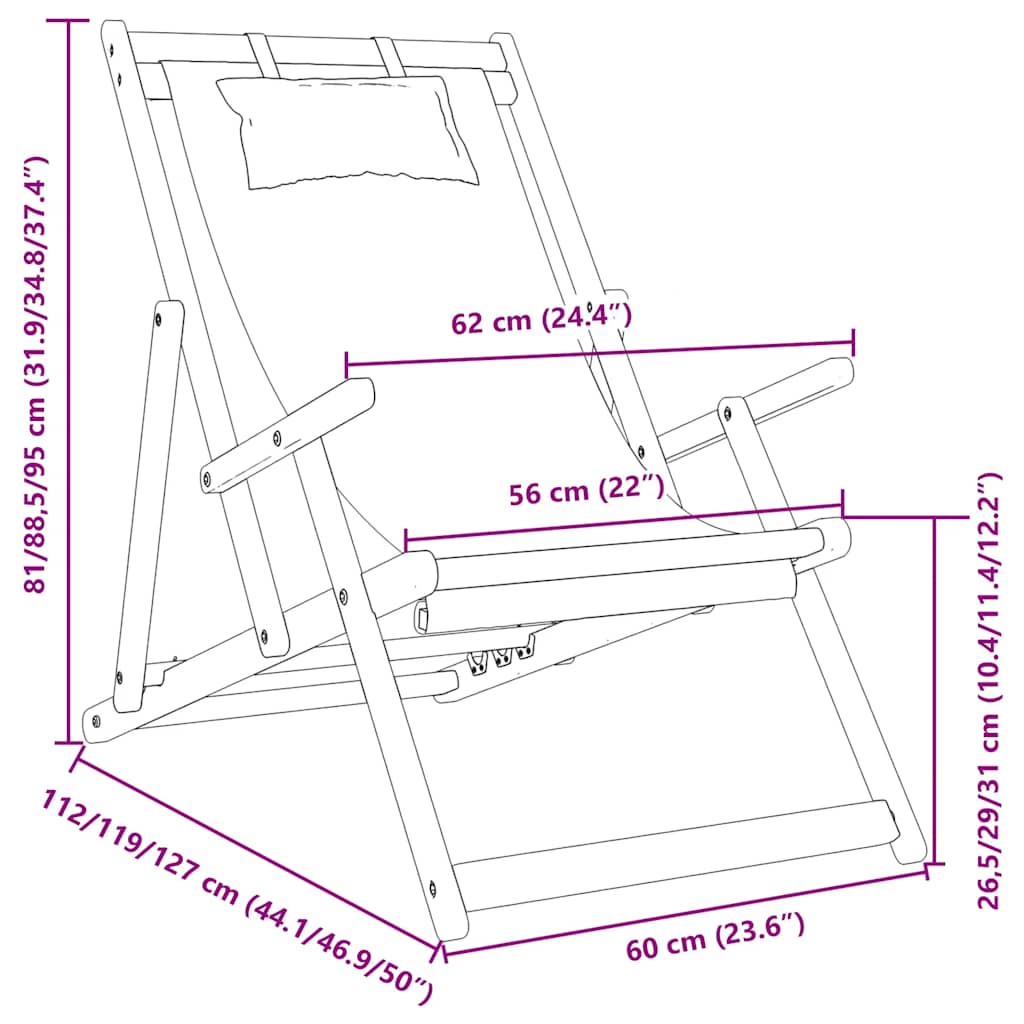 Klappstühle, 2 Stück, cremefarbener Stoff