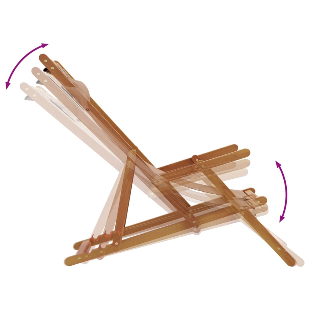 Klappstühle, 2 Stück, taupefarbener Stoff und Massivholz