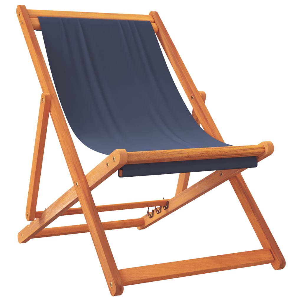 Klappstühle, 2 Stück, blauer Stoff