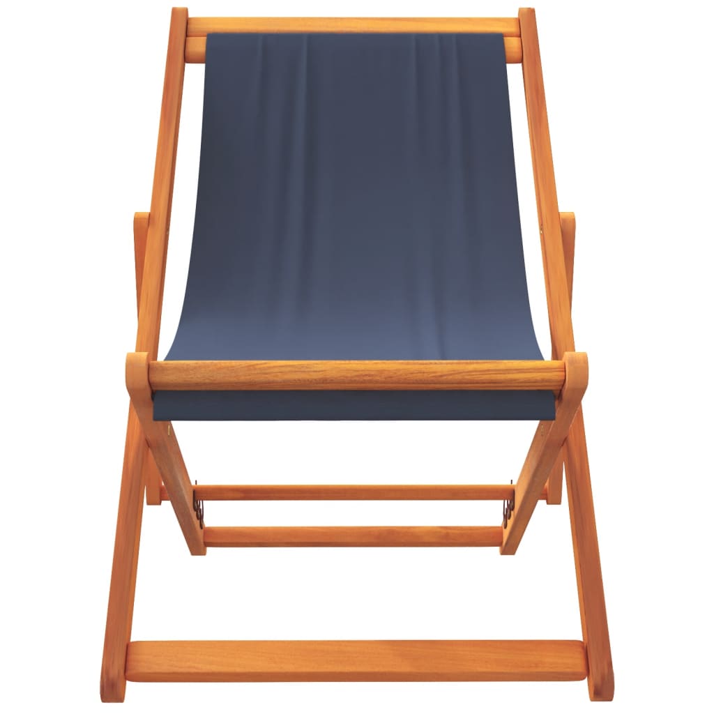 Klappstühle, 2 Stück, blauer Stoff