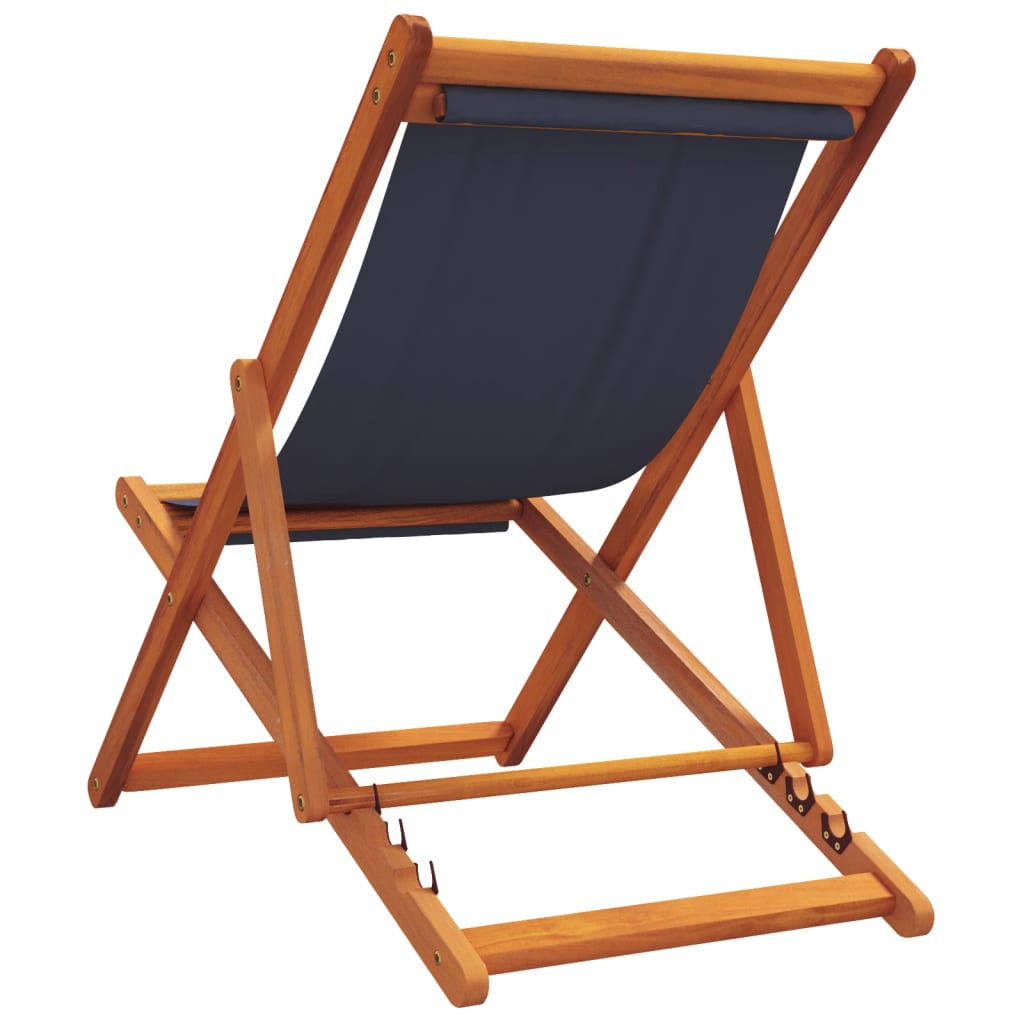 Klappstühle, 2 Stück, blauer Stoff