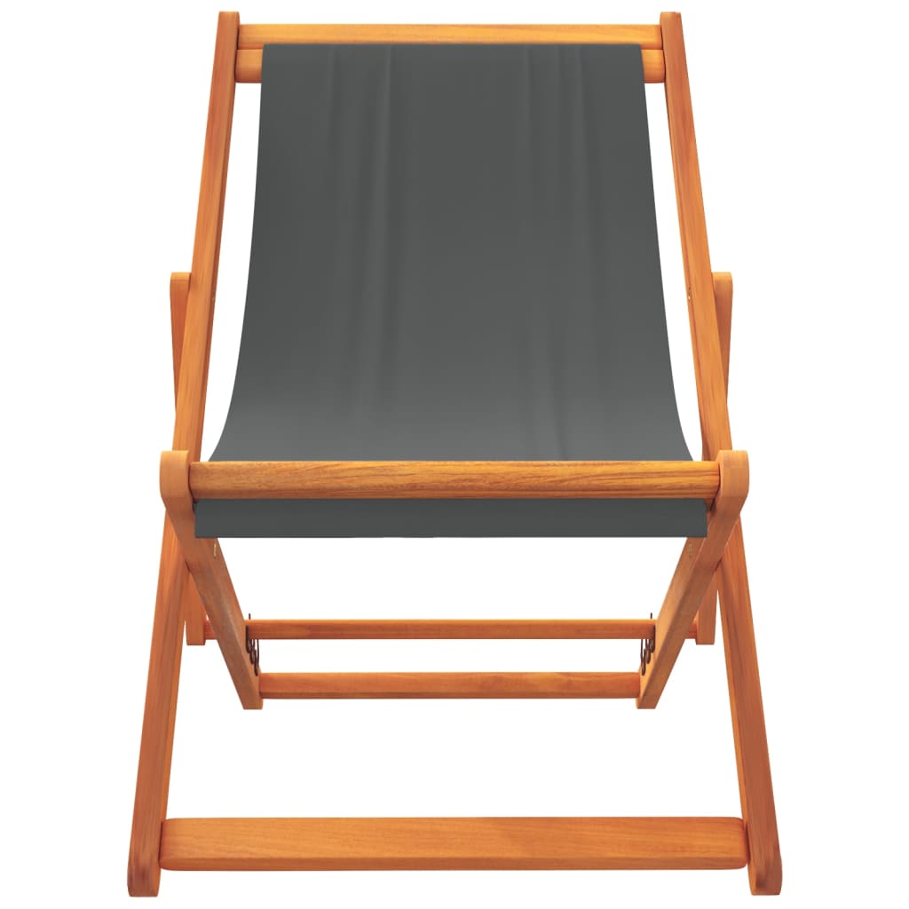 Klappstühle, 2 Stück, grauer Stoff