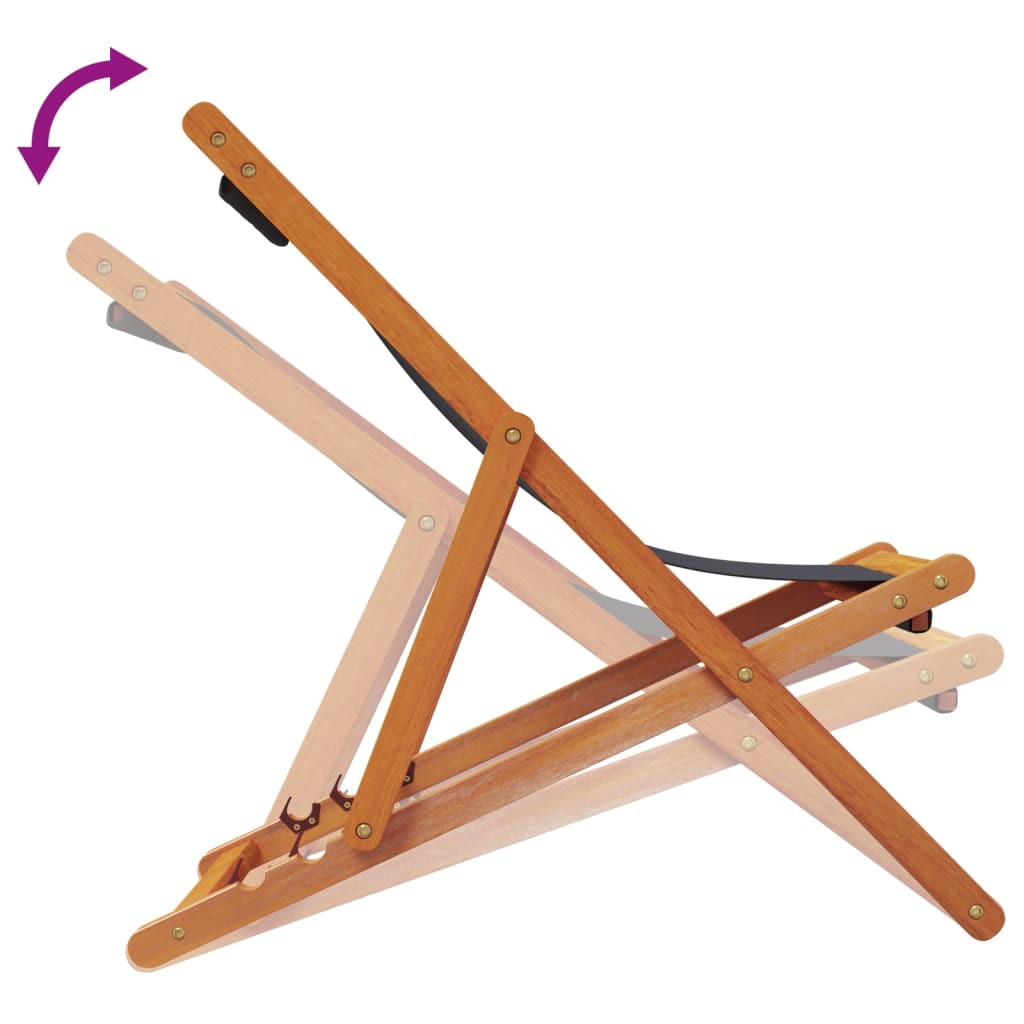 Klappstühle, 2 Stück, grauer Stoff