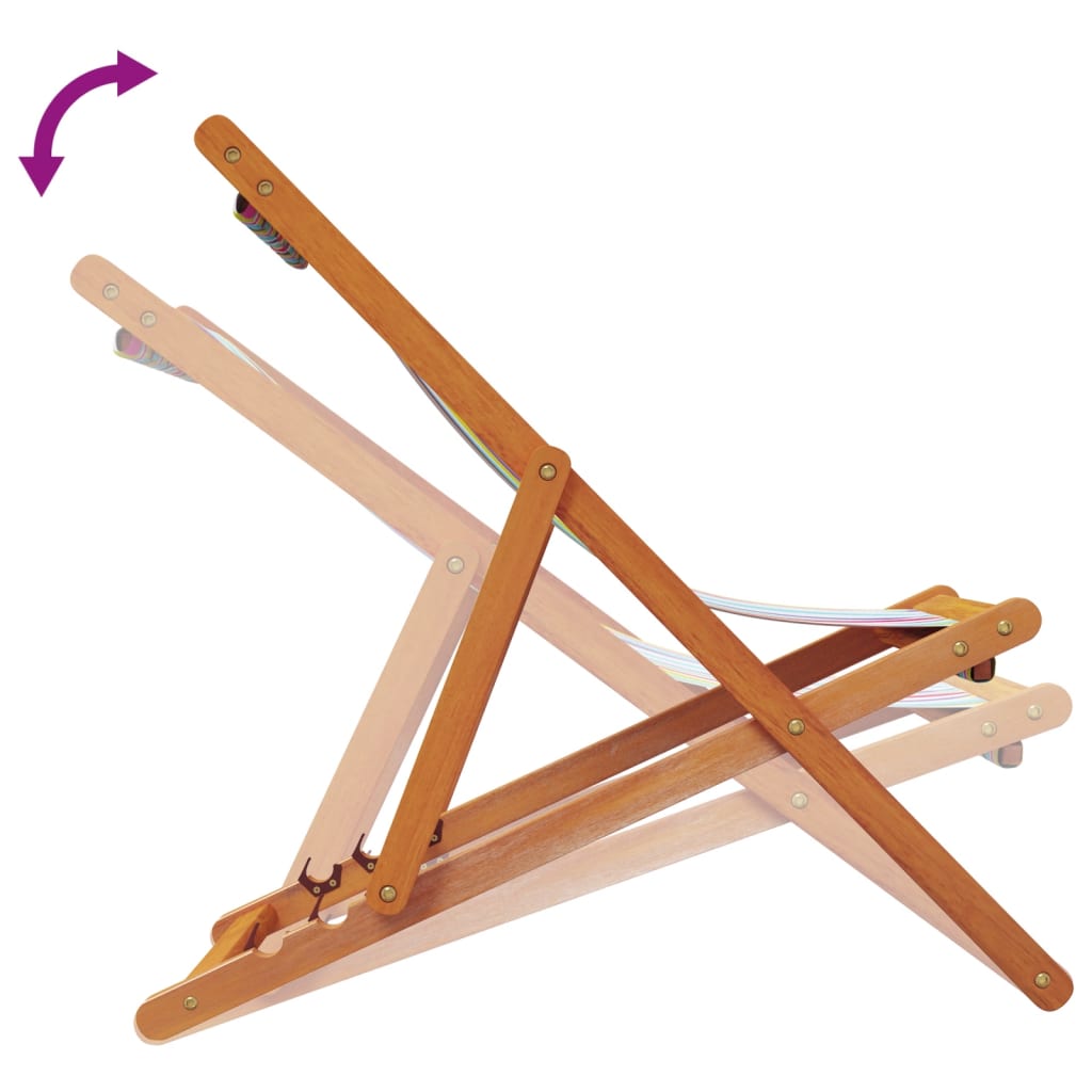 Klappstühle, 2 Stück, mehrfarbiger Stoff