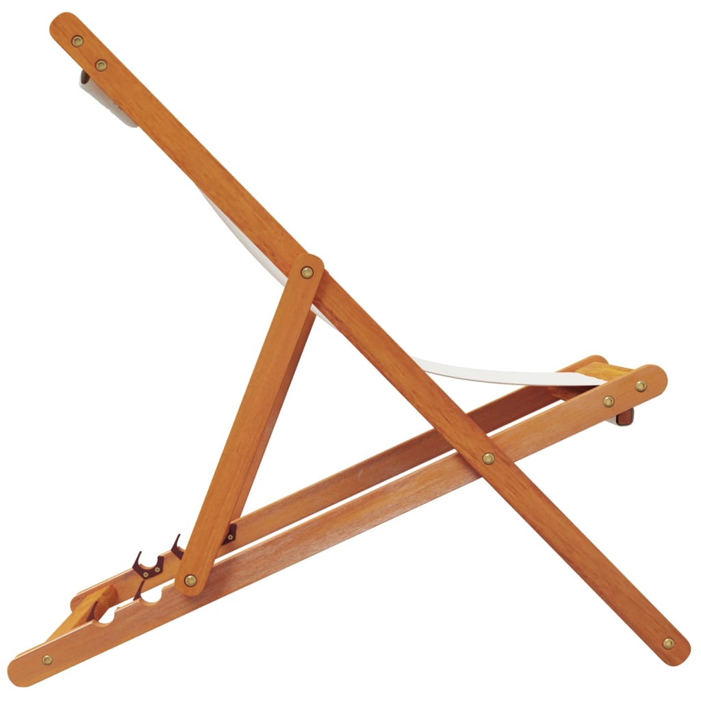 Klappstühle, 2 Stück, cremeweißer Stoff