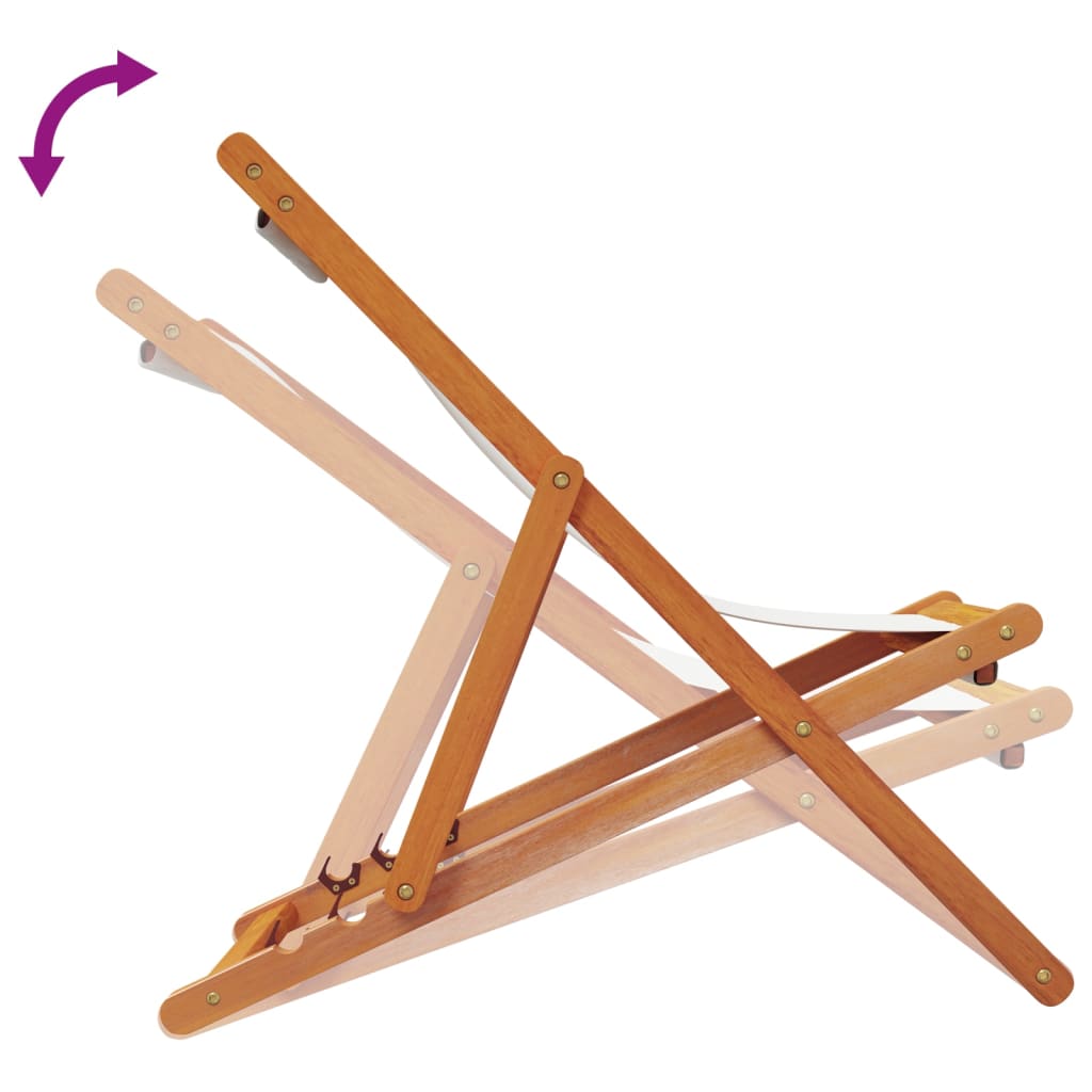 Klappstühle, 2 Stück, cremeweißer Stoff