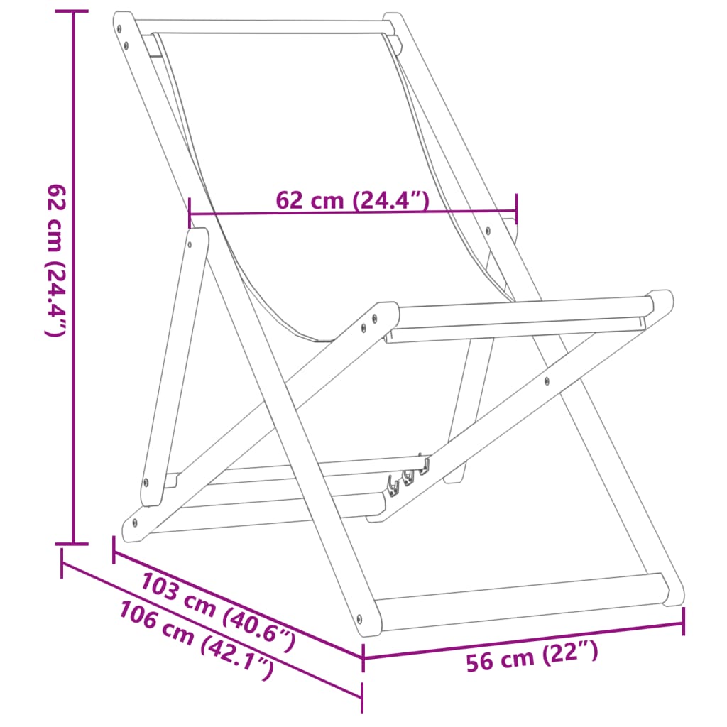 Klappstühle, 2 Stück, Stoffbezug mit Blattmuster und Massivholz