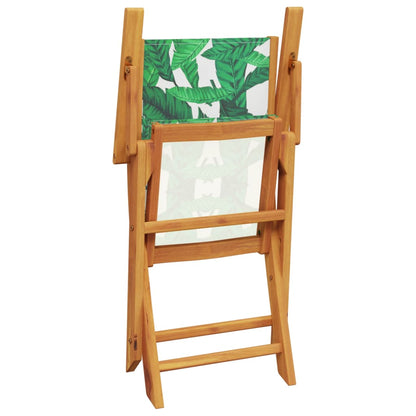 Klappstühle, 4 Stück, grüner Stoff und Massivholz