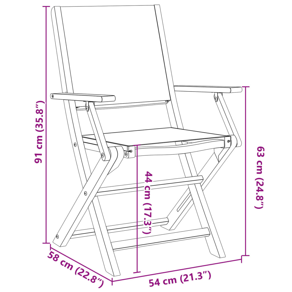 Klappstühle, 4 Stück, grüner Stoff und Massivholz