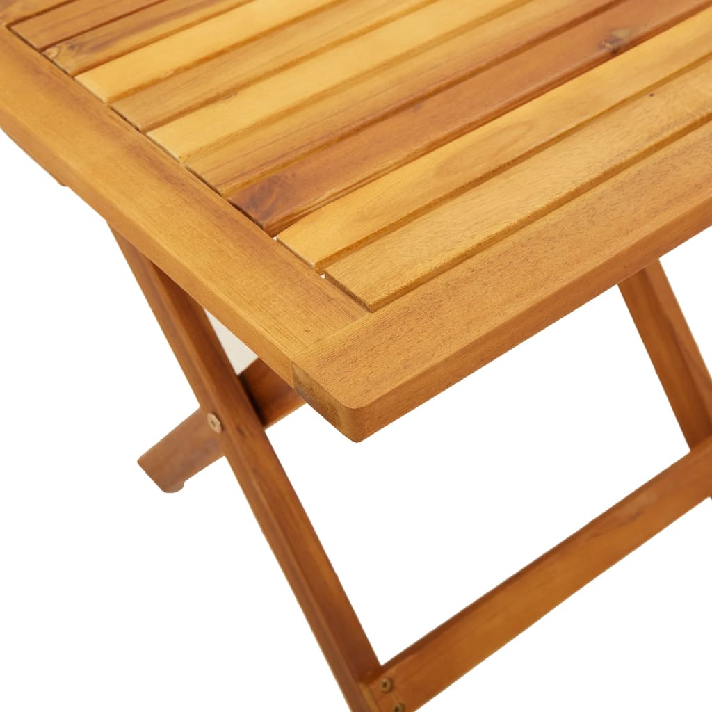 Klappstühle, 2 Stück mit Tisch, rotes Massivholz