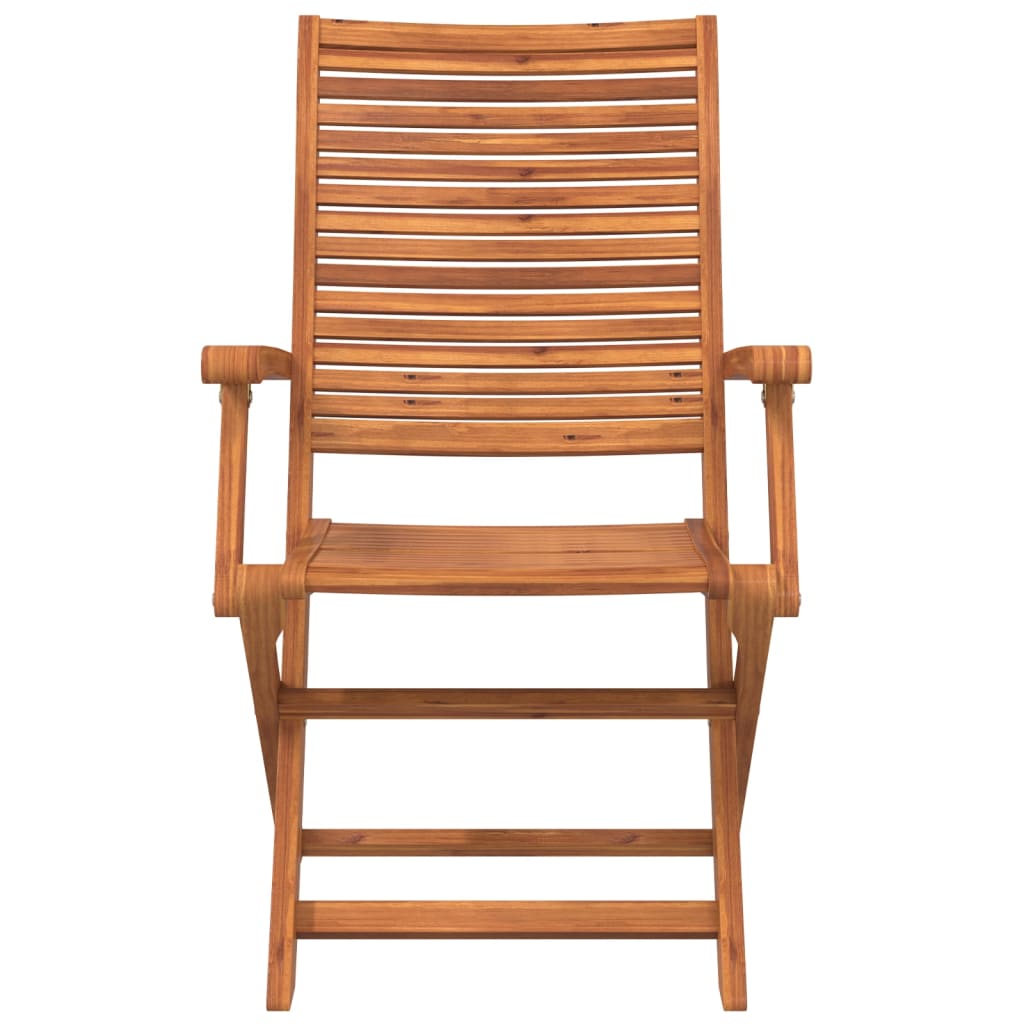 Klappstühle, 4 Stück, 57 x 66 x 95 cm, Massivholz Akazie