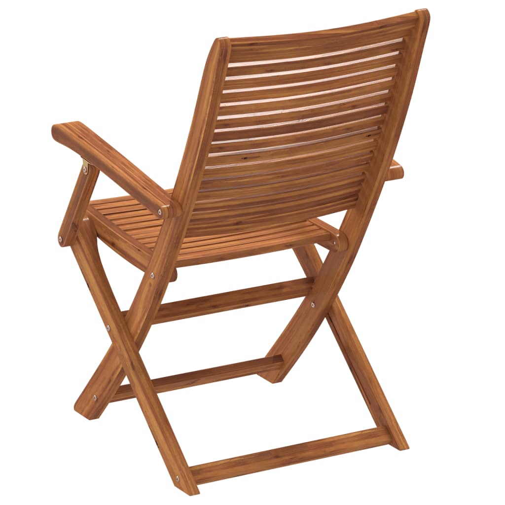 Klappstühle, 4 Stück, 57 x 66 x 95 cm, Massivholz Akazie