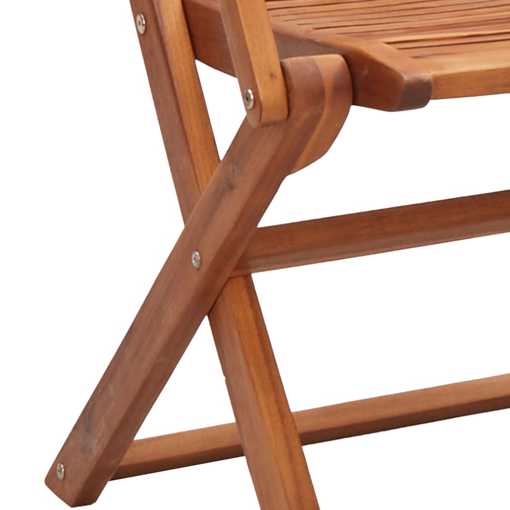 Klappstühle, 4 Stück, 57 x 66 x 95 cm, Massivholz Akazie