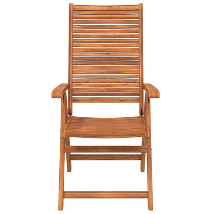 6 Stück verstellbare Klappstühle, 56 x 72 x 107 cm, Massivholz Akazie