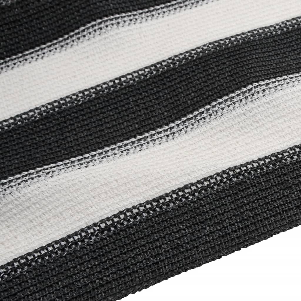 Panneau de clôture anthracite et blanc 1x10 m HDPE 75 g/m²