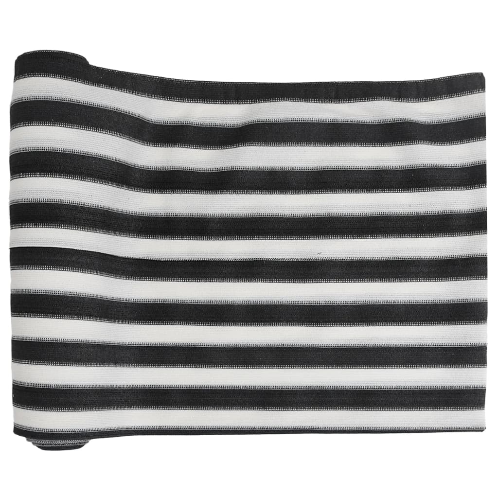 Panneau de clôture anthracite et blanc 1x25 m PEHD 75 g/m²