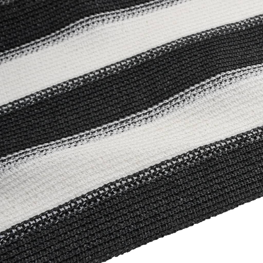 Panneau de clôture anthracite et blanc 1x50 m HDPE 75 g/m²