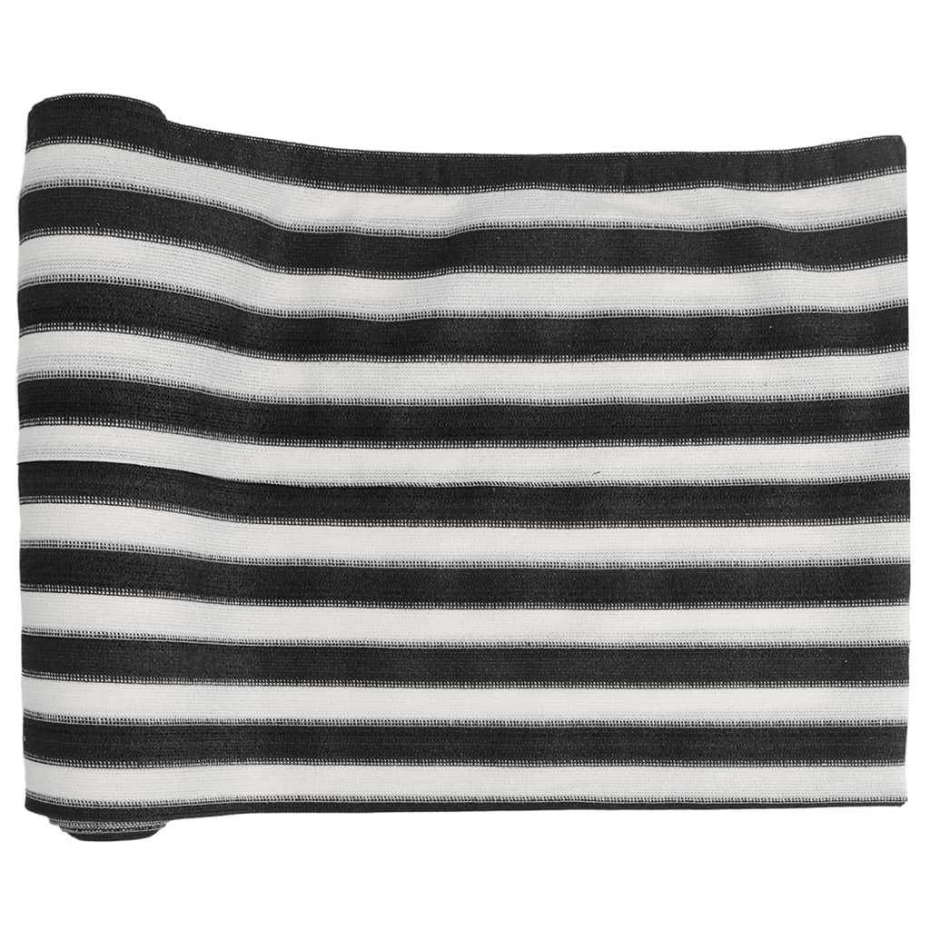 Panneau de clôture anthracite et blanc 1,2x25 m PEHD 75 g/m²