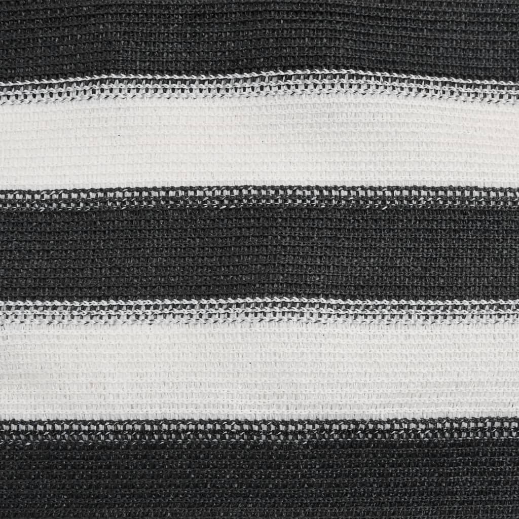 Panneau de clôture anthracite et blanc 1,5x25 m PEHD 75 g/m²