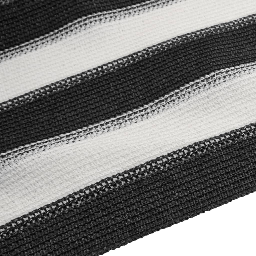 Panneau de clôture anthracite et blanc 1,5x50 m PEHD 75 g/m²