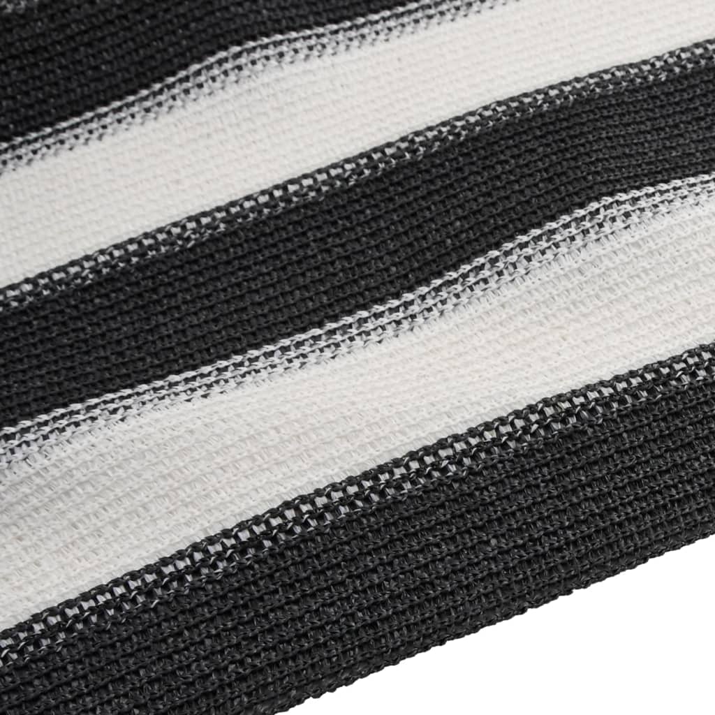 Panneau de clôture anthracite et blanc 1,8x50 m PEHD 75 g/m²