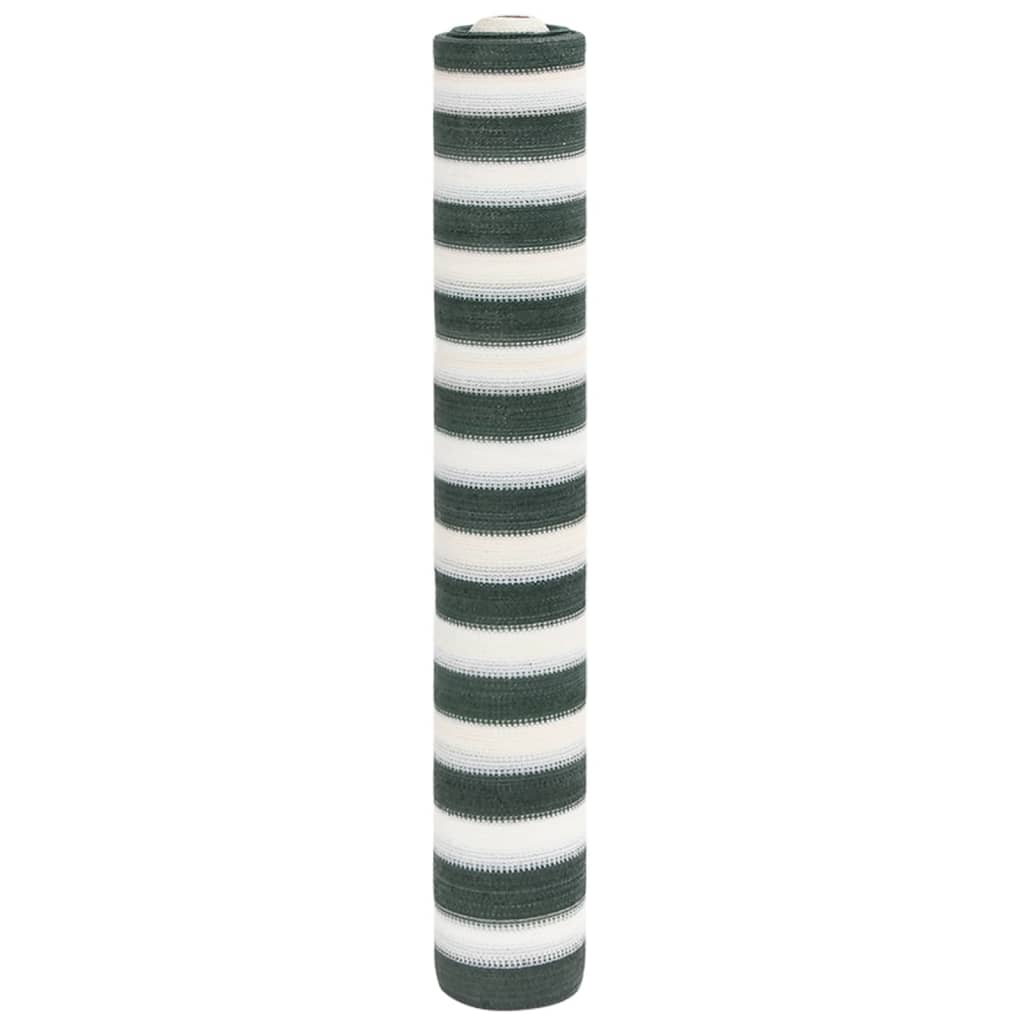 Panneau de clôture vert et blanc 1x10 m HDPE 75 g/m²