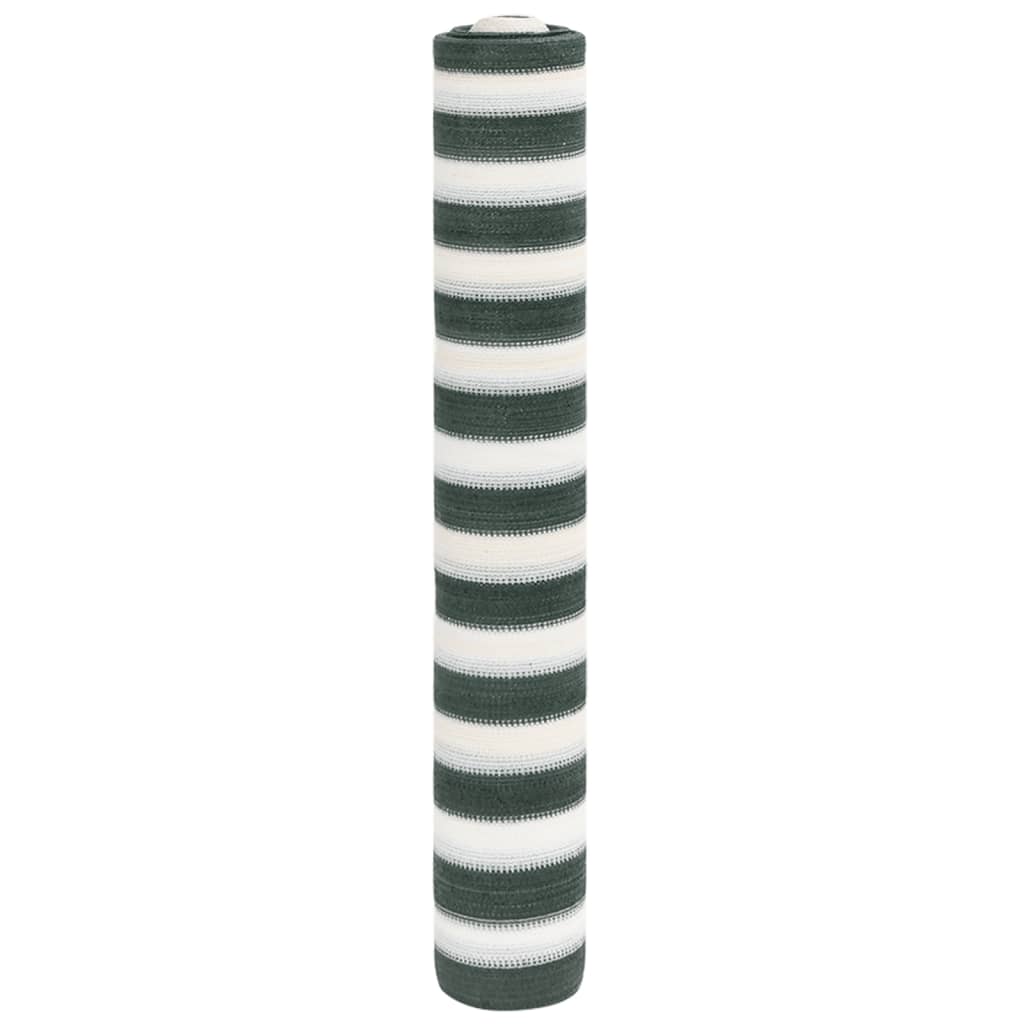 Panneau de clôture vert et blanc 1x25 m HDPE 75 g/m²