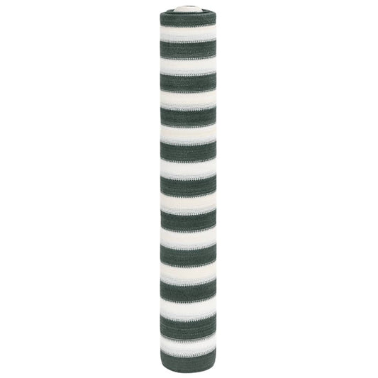 Écran de clôture vert et blanc 1x50 m HDPE 75 g/m²