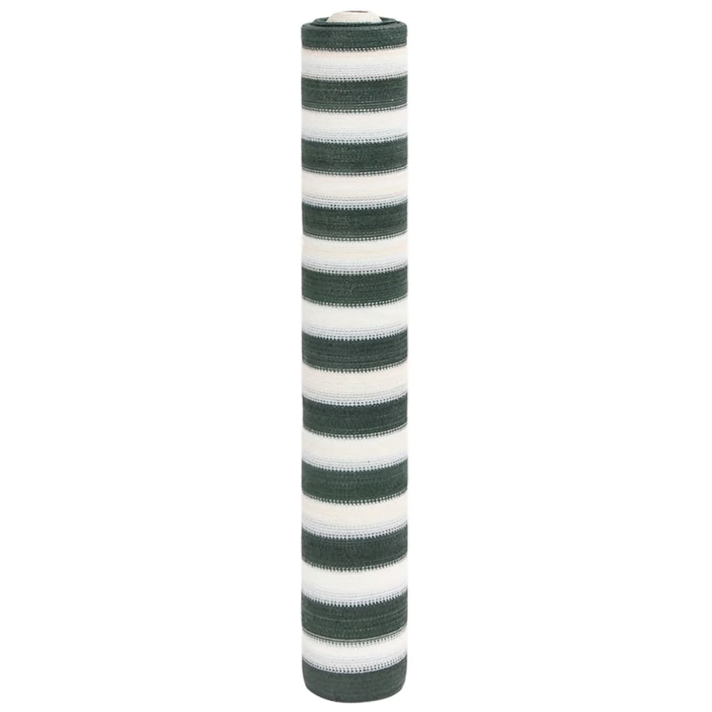 Panneau de clôture vert et blanc 1,2x10 m HDPE 75 g/m²