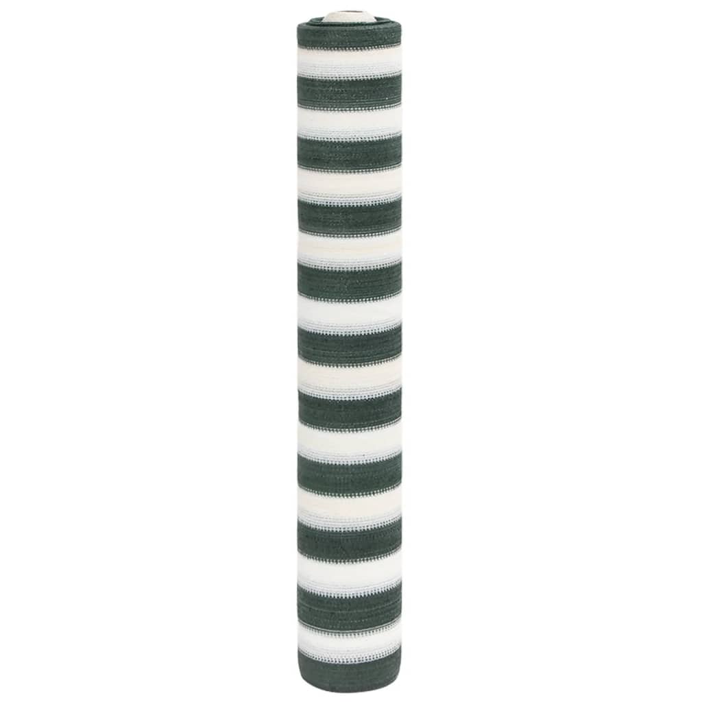 Panneau de clôture vert et blanc 1,2x25 m HDPE 75 g/m²