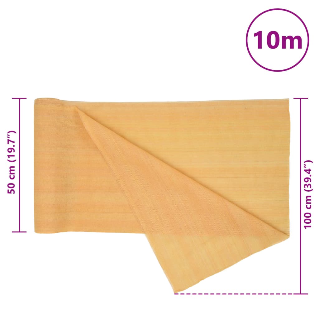 Panneau de clôture couleur sable 1x10 m PEHD 75 g/m²