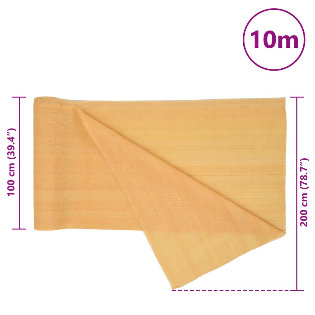 Panneau de clôture couleur sable 2x10 m PEHD 75 g/m²