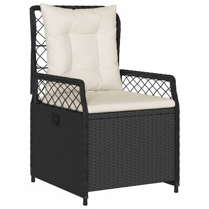 Gartensessel 2 Stk. Verstellbar Schwarz Poly Rattan