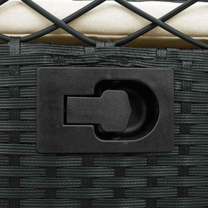 Gartensessel 2 Stk. Verstellbar Schwarz Poly Rattan