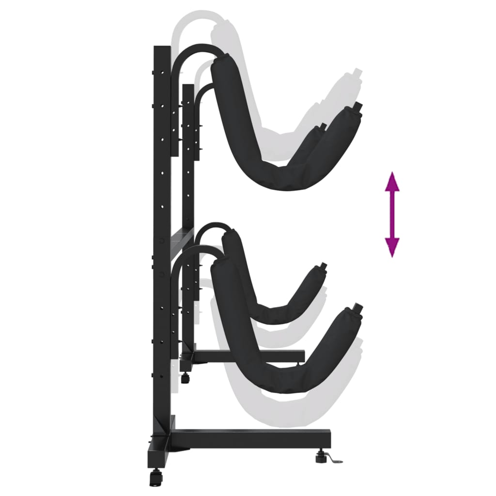 Support de rangement pour 2 kayaks 250x57x127,5 cm en acier