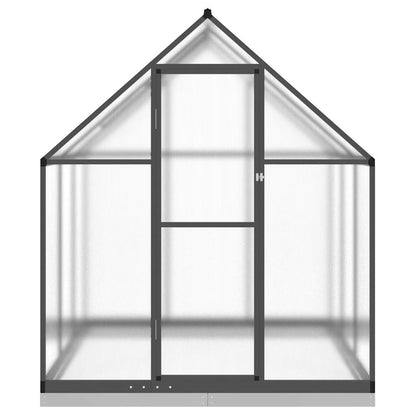Gewächshaus mit Fundamentrahmen Anthrazit 169x169x202 cm Alu