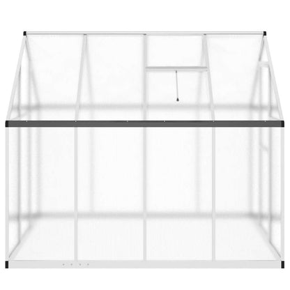 Gewächshaus mit Fundamentrahmen Silber 224x169x195cm Aluminimum