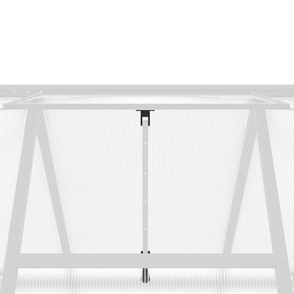 Gewächshaus mit Fundamentrahmen Silber 224x169x195cm Aluminimum